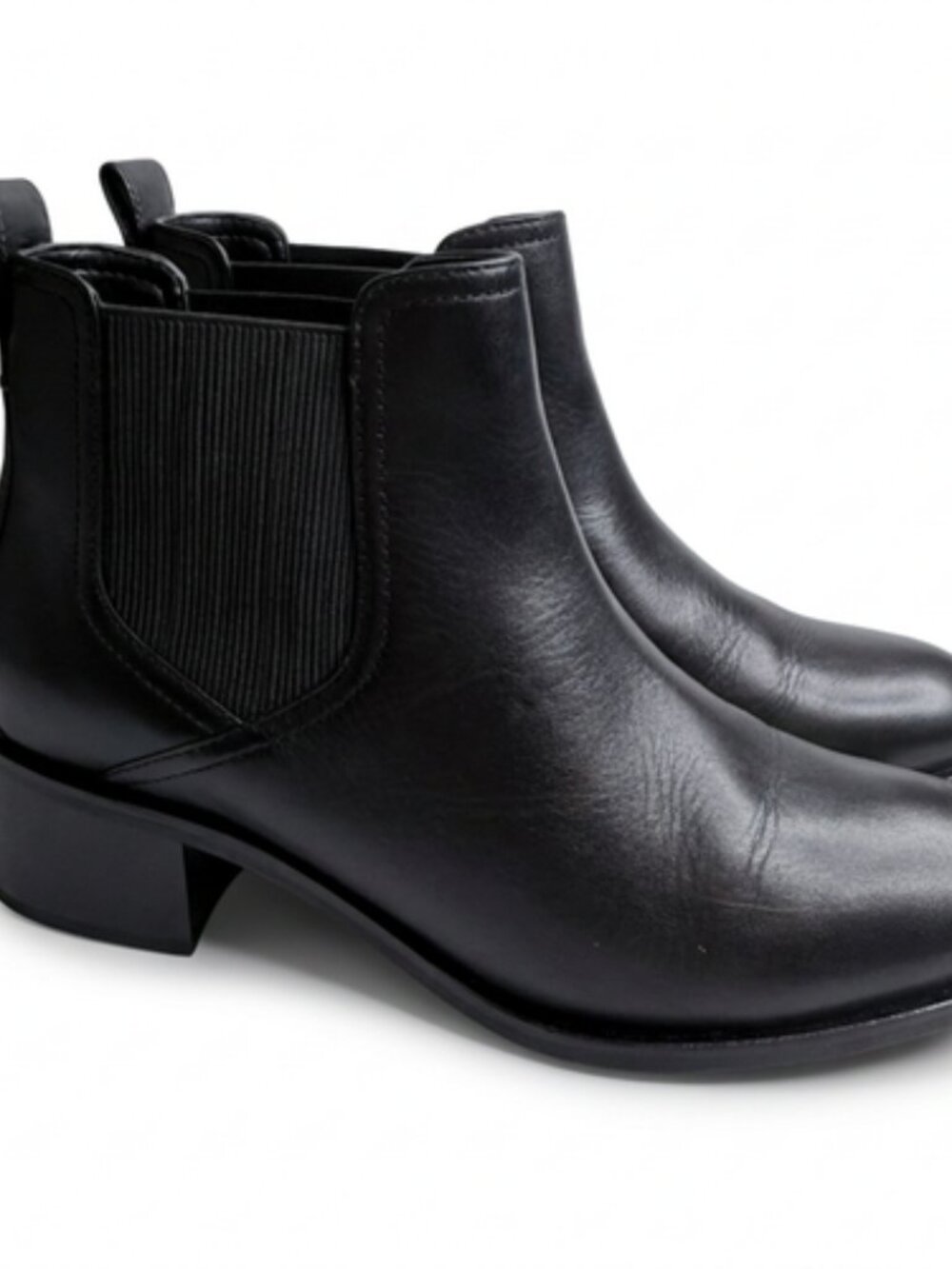 Cole Haan Black Leather Chelsea Boots Shoes For Crews Slip Resistant W25099 7.5B